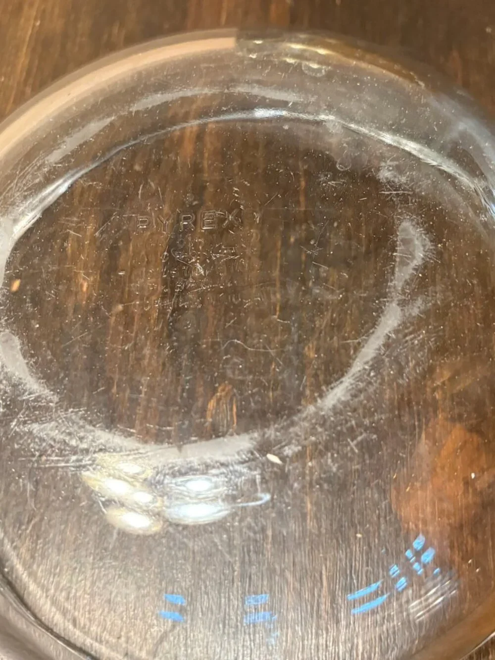 Vintage Pyrex #622 clear glass 1-quart round casserole baking dish
